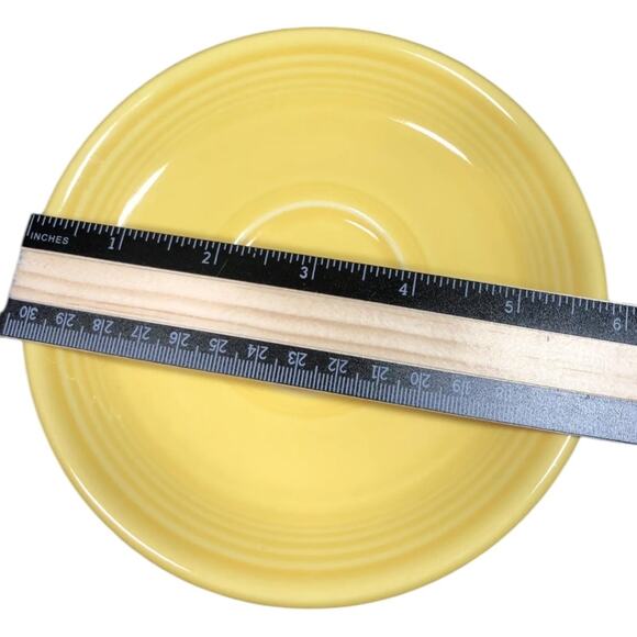 Fiesta Homer Laughlin Yellow Saucer Coffee Cup Plate 6”, First Quarter 2008 - Picture 3 of 3